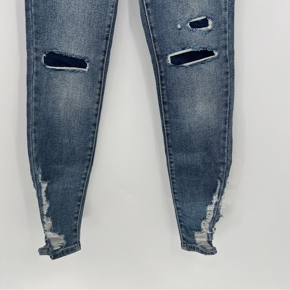 Free People About A Girl Distressed Stretch Jeans high rise size 24 NWT - Picture 4 of 8